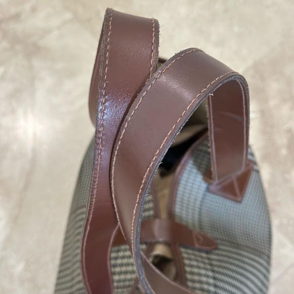 Polo Ralph Lauren Tartan Plaid Houndstooth Coated Canvas Large Tote - Picture 5 of 12